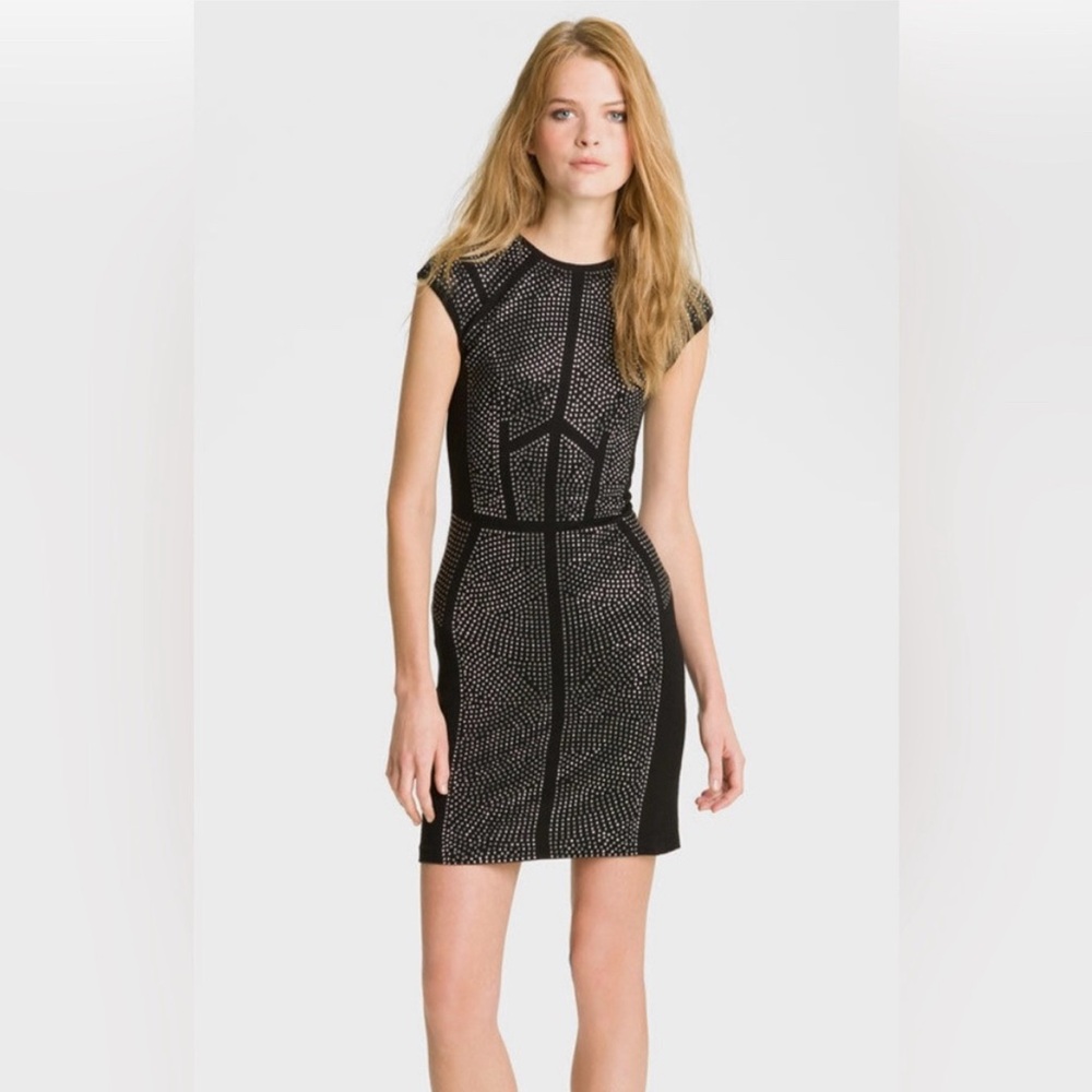 ✨Studded Rebecca Taylor Nailhead Black Mini Dress, Size Small